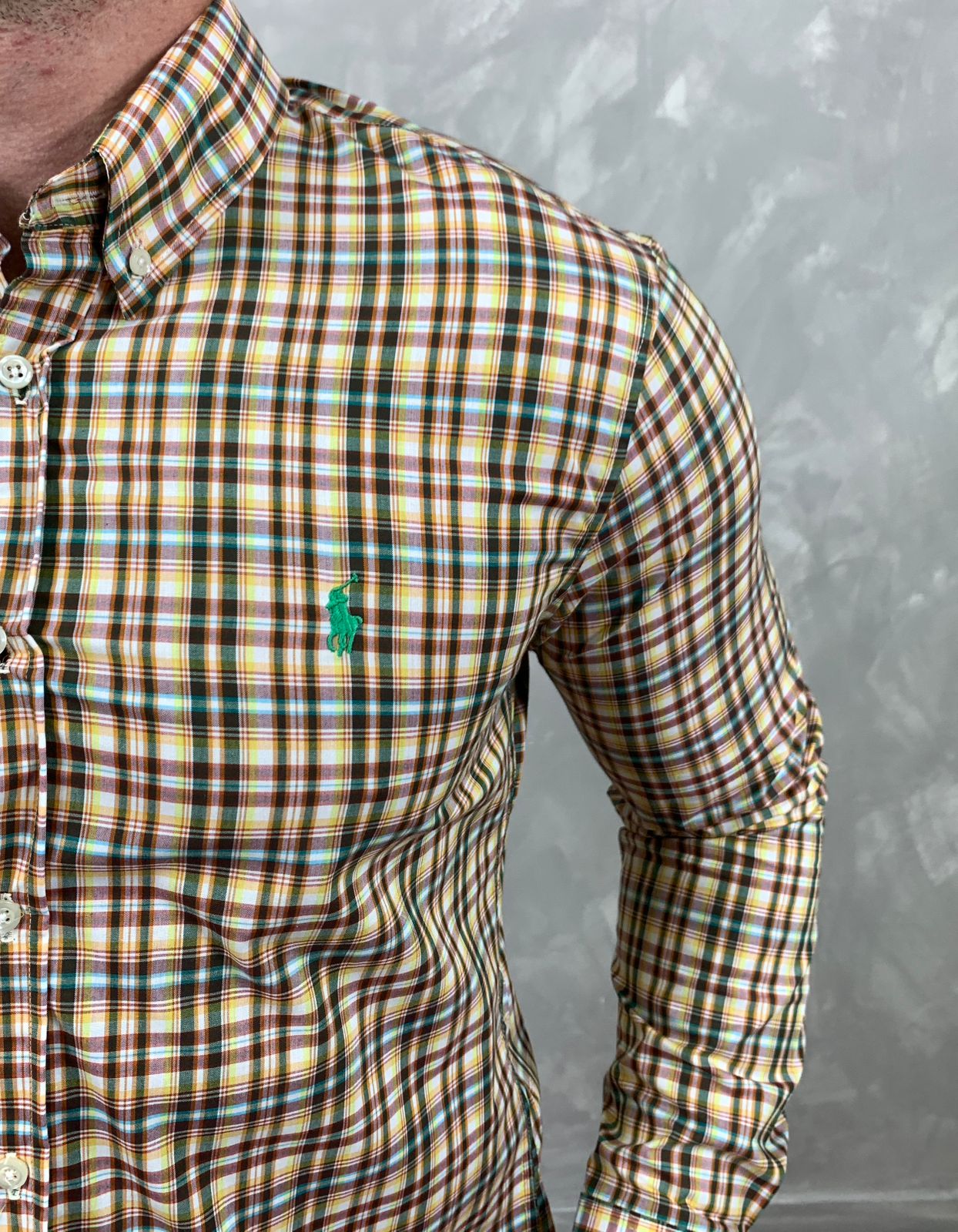 Camisa Ralph Lauren Xadrez Amarela/verde - Ref.40496