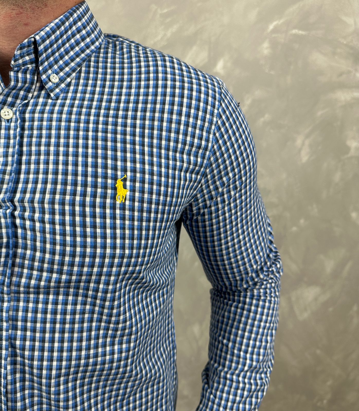 Camisa Ralph Lauren Xadrez Azul Ref. 40500