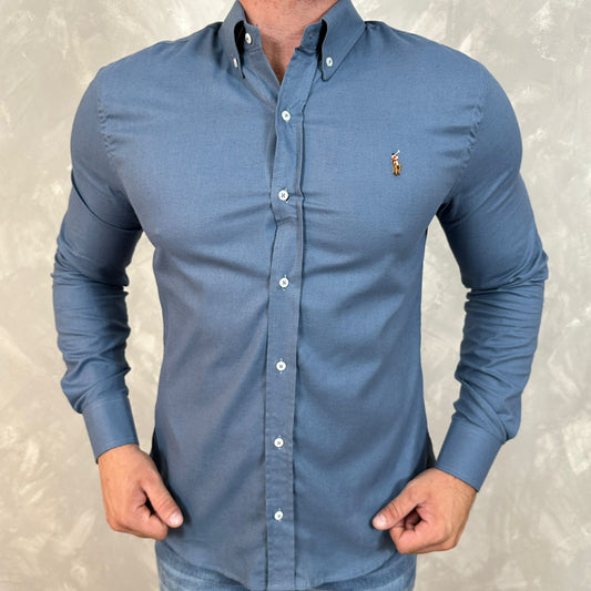 Camisa Ralph Lauren Manga Longa Azul - Ref. 40719