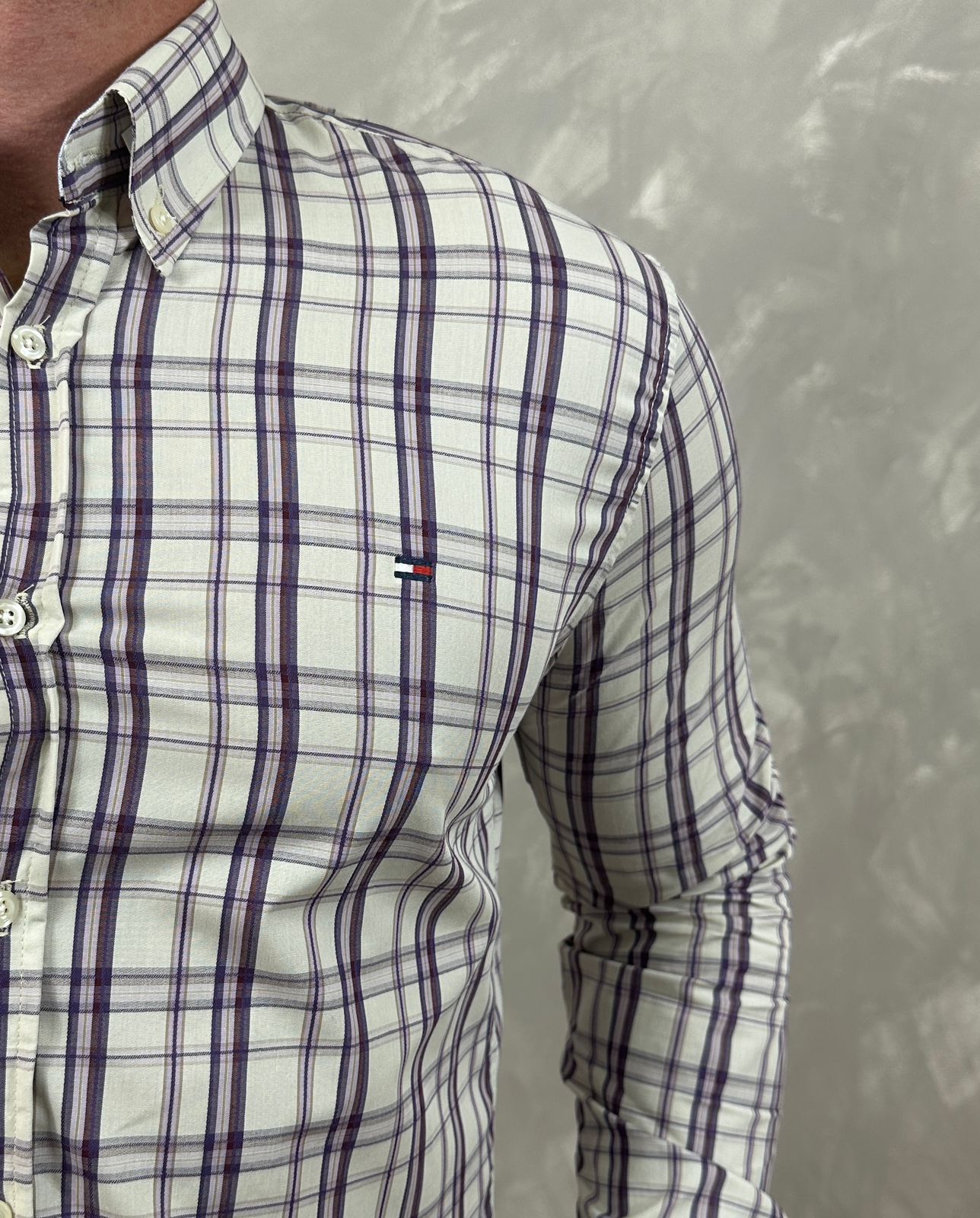 Camisa Ralph Lauren Manga Longa Xadrez Creme Ref. 40628