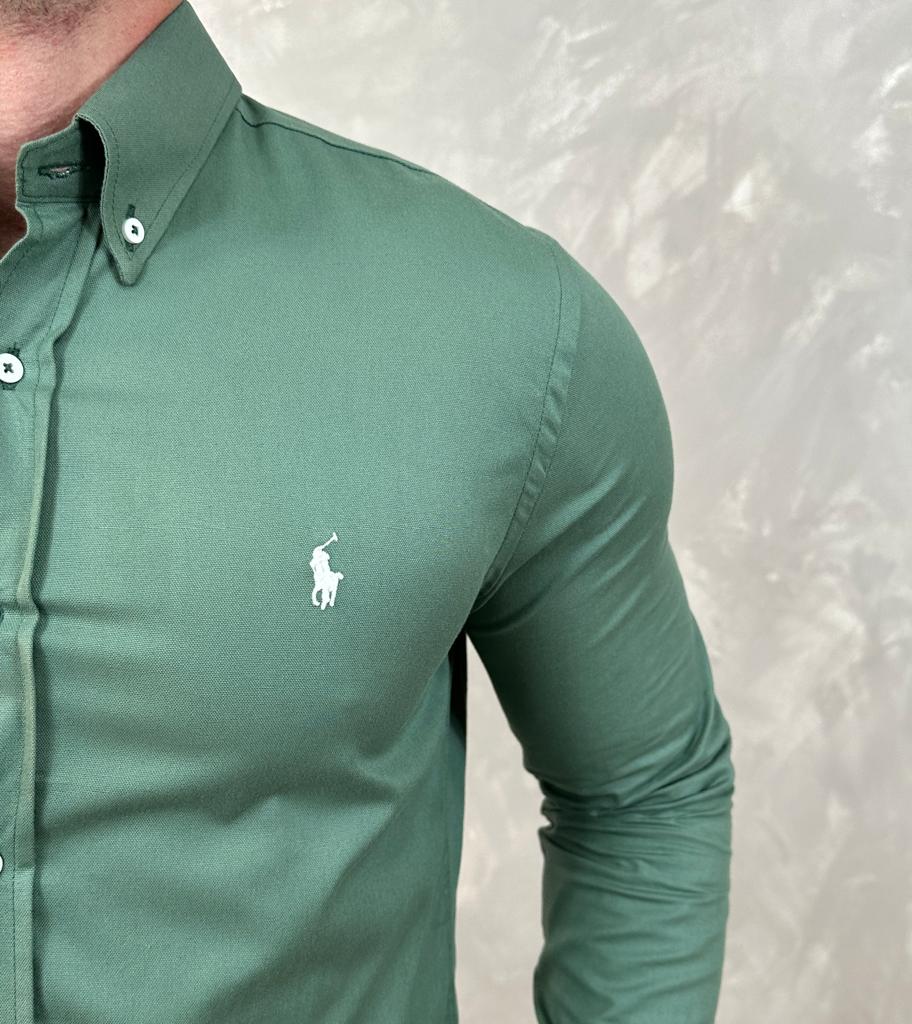 Camisa Ralph Lauren Manga Longa Verde - Ref.40726