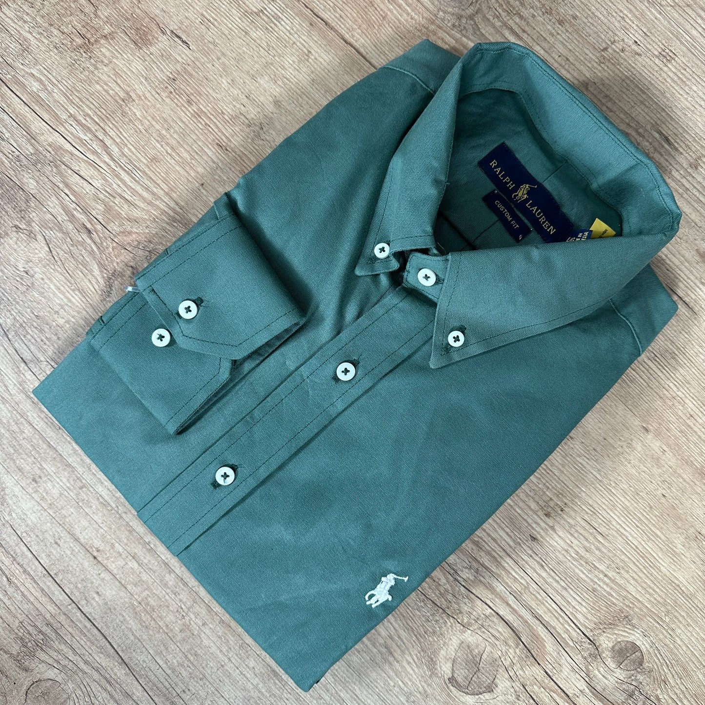 Camisa Ralph Lauren Manga Longa Verde - Ref.40726