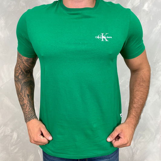 Camiseta Calvin Klein Manga Curta Verde Ref. 3992