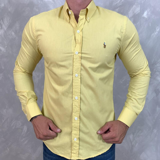 Camisa Ralph Lauren Manga Longa Amarela - Ref. 40683