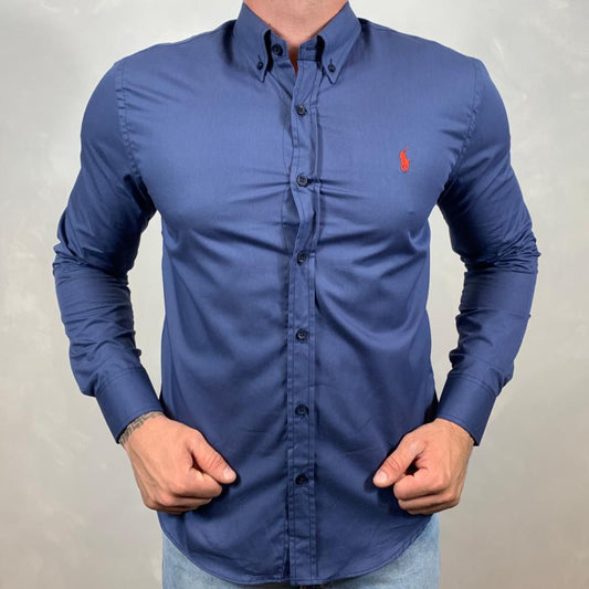 Camisa Ralph Lauren Manga Longa Azul - Ref. 40318