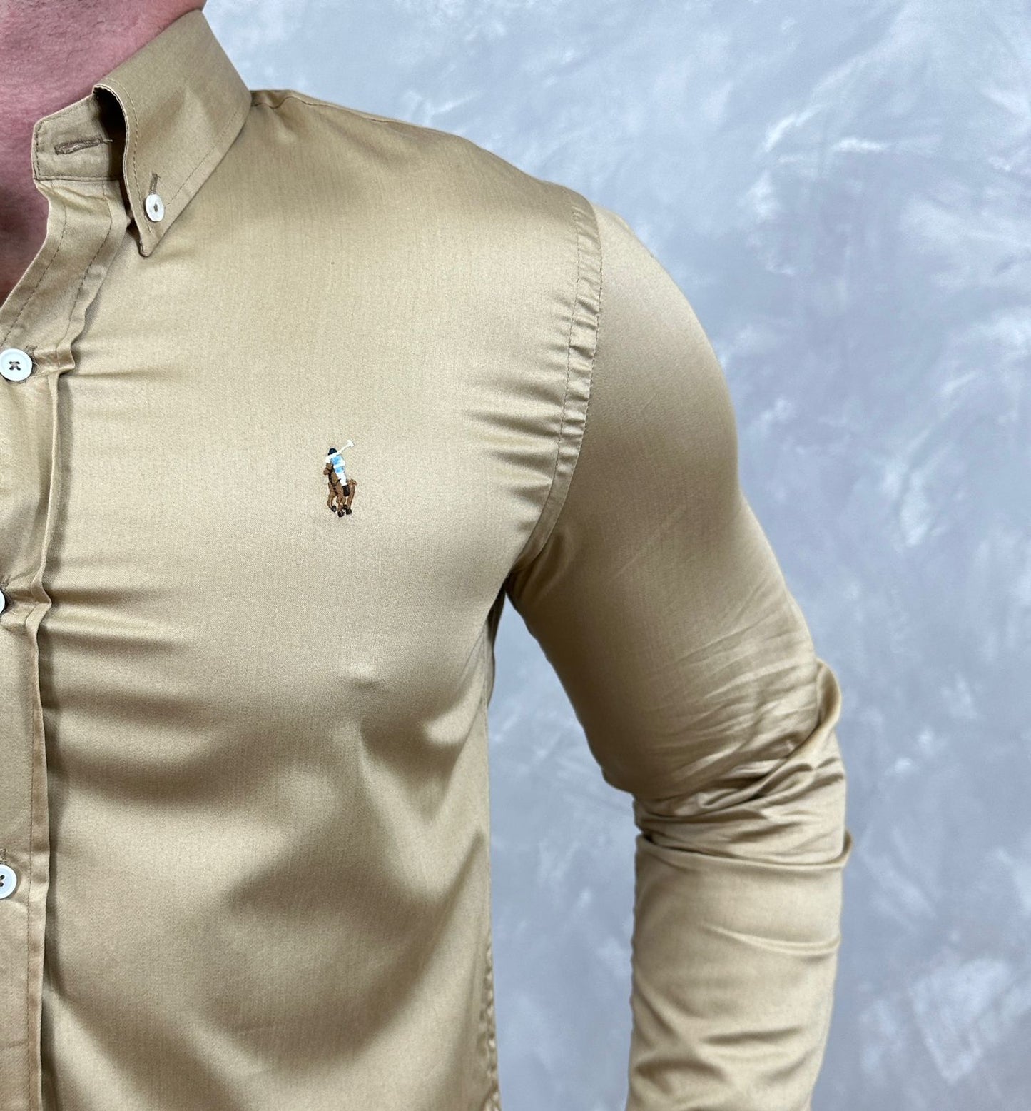 Camisa Ralph Lauren Manga Longa Dourada - Ref. 40685