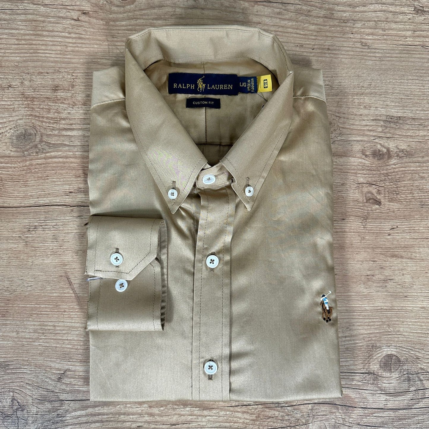 Camisa Ralph Lauren Manga Longa Dourada - Ref. 40685