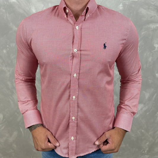 Camisa Ralph Lauren Manga Longa Xadrez Vermelho - Ref. 40503