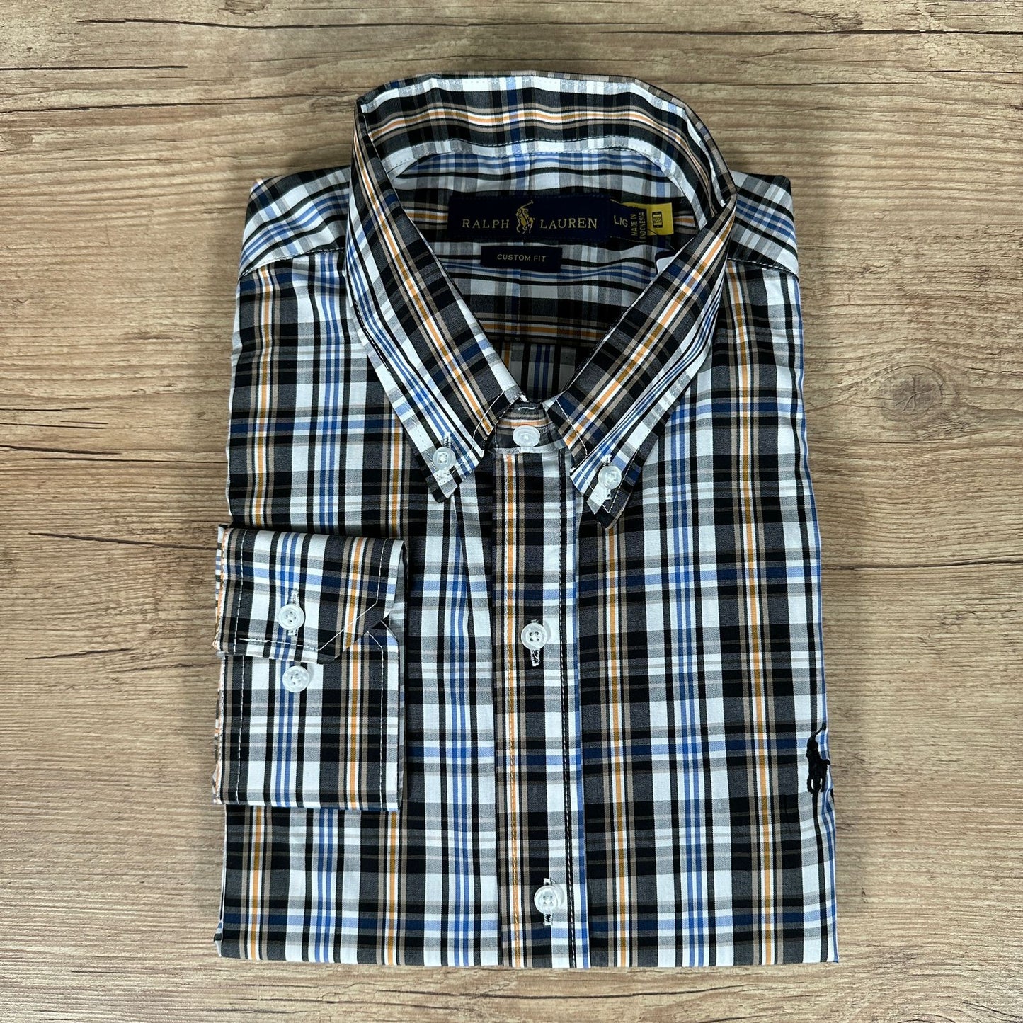 Camisa Ralph Lauren Manga Longa Xadrez Amarelo - Ref. 40801