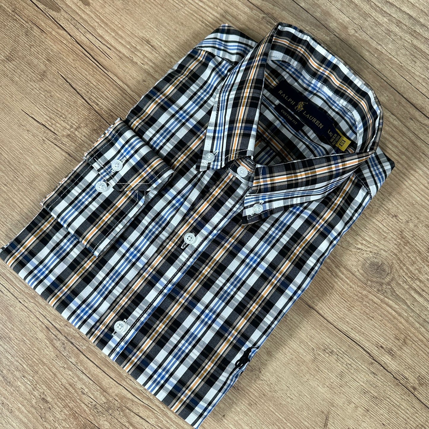 Camisa Ralph Lauren Manga Longa Xadrez Amarelo - Ref. 40801