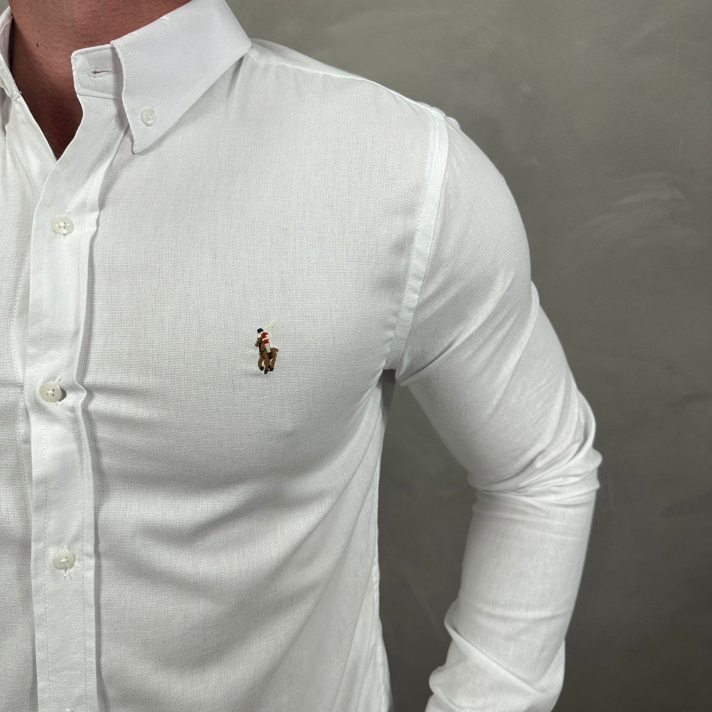 Camisa Ralph Lauren Manga Longa Branco Ref.40261