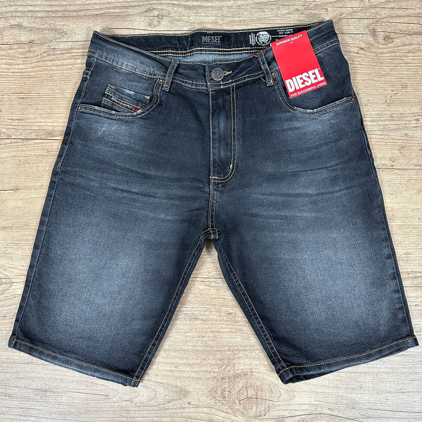 Bermuda Jeans Diesel Preto Ref. 3910