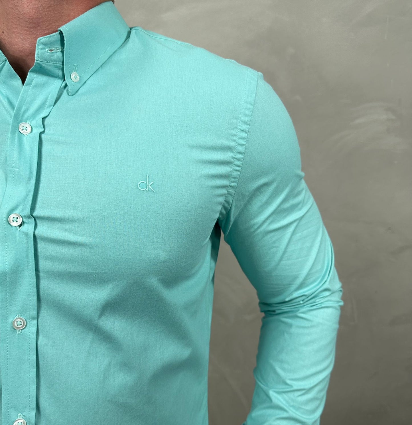 Camisa Calvin Klein Manga Longa Verde - Ref. 40887