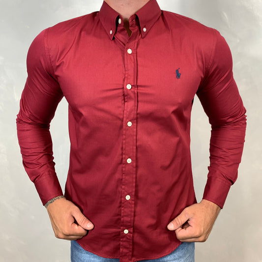 Camisa Ralph Lauren Manga Longa Vinho - Ref. 40070