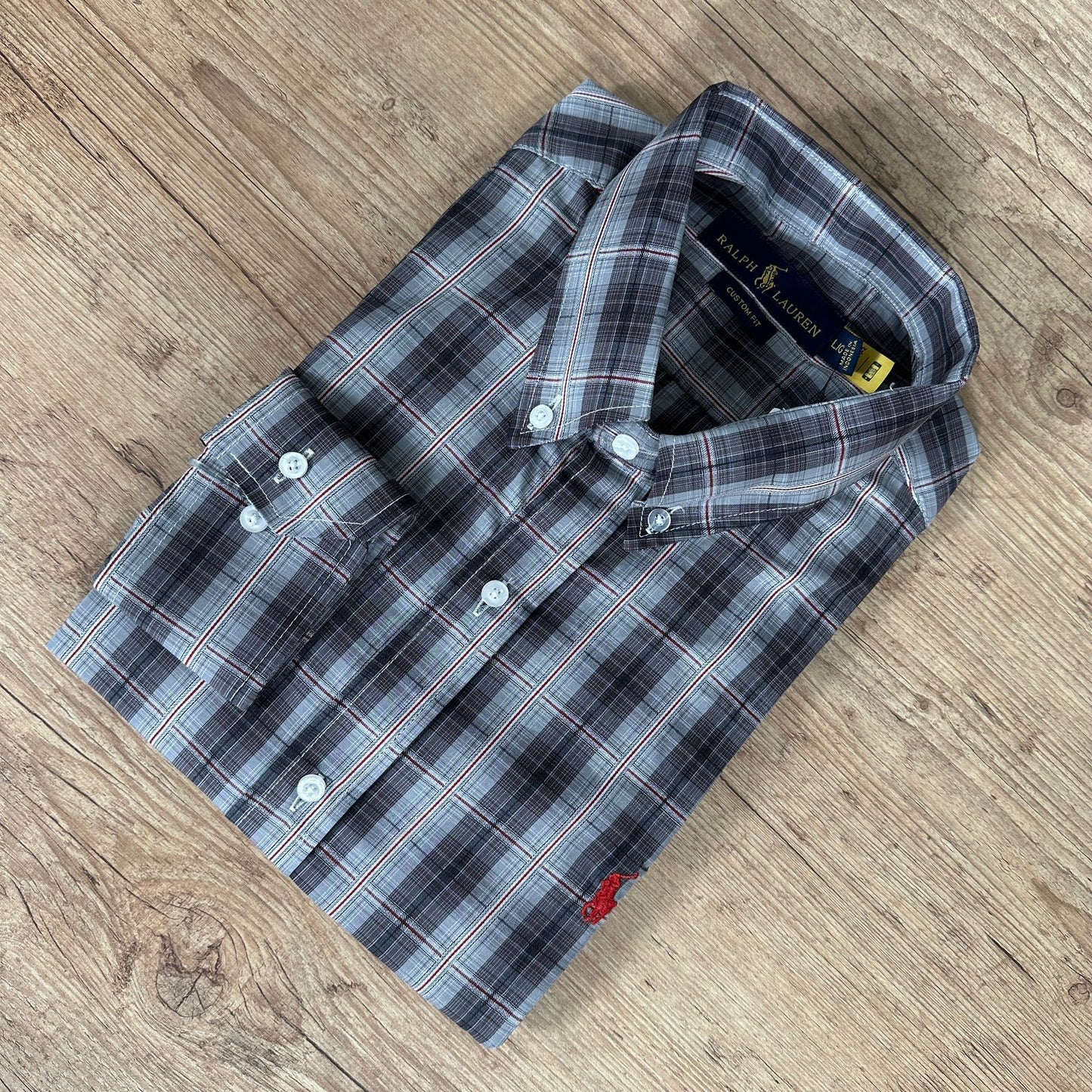 Camisa Ralph Lauren Manga Longa Xadrez Preto - Ref. 40790