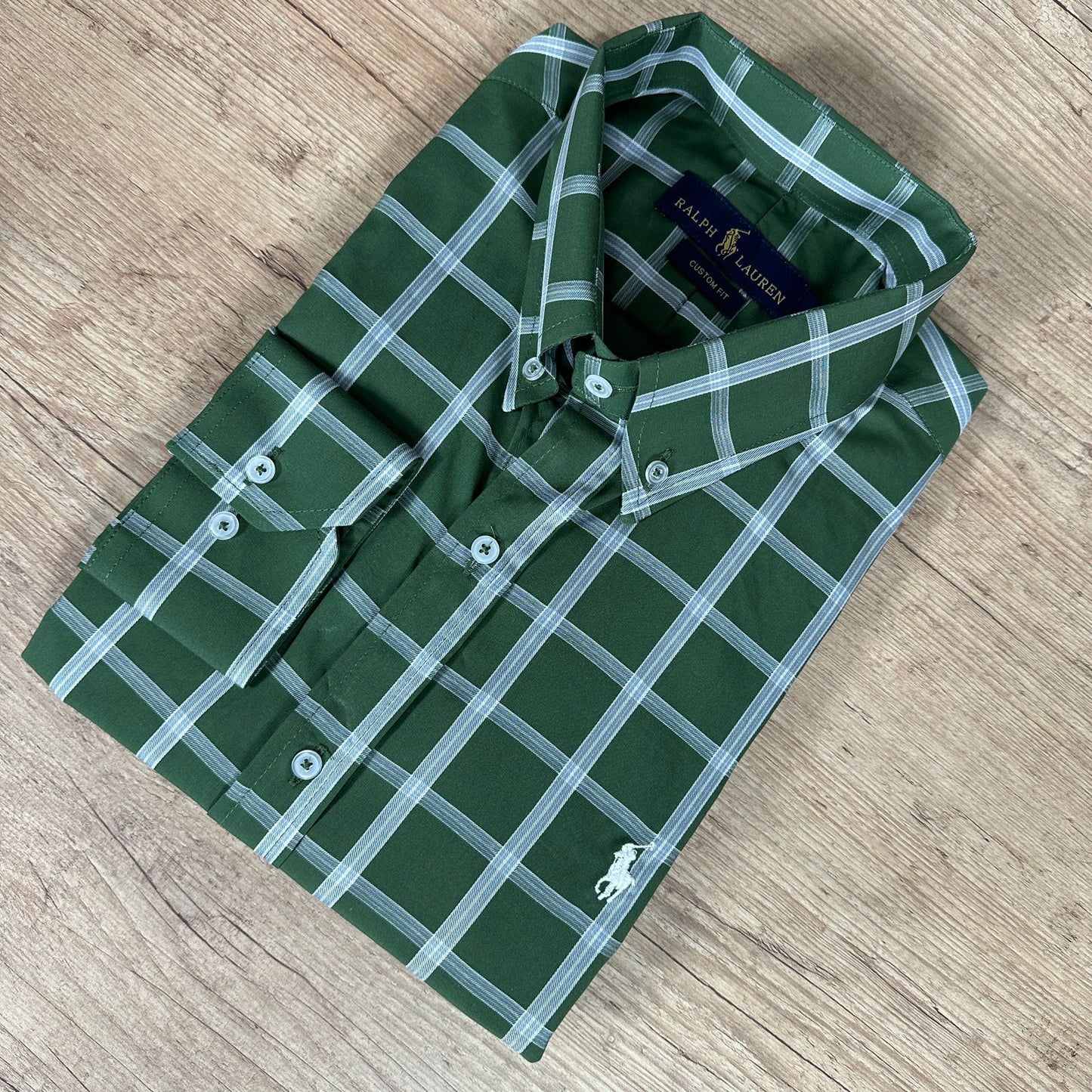 Camisa Ralph Lauren Manga Longa Xadrez Verde - Ref. 40861